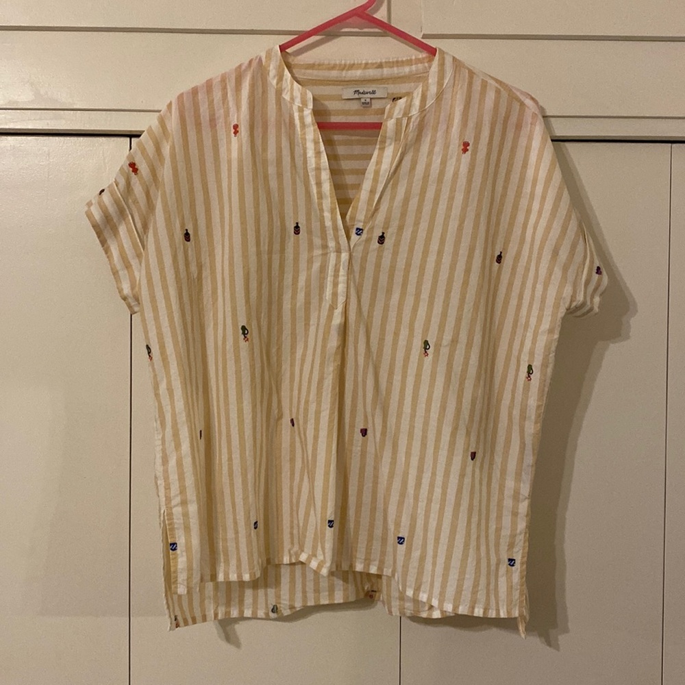 Xs madewell popover blouse